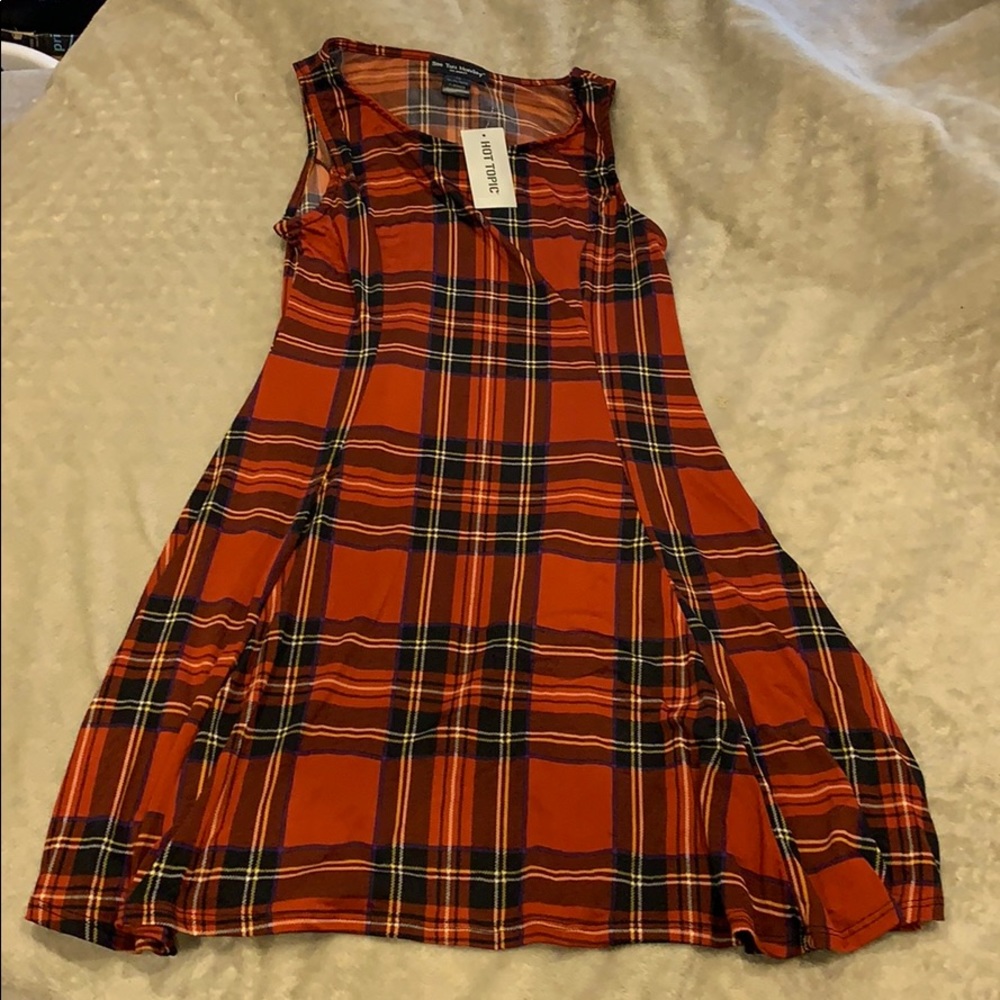 ❤️ Hot Topic Plaid Skater Dress NWT